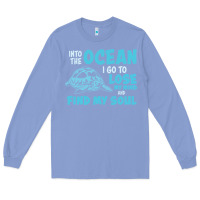 Colony Blue into the ocean i go to find my soul Long Sleeve Tee - linhVisuals