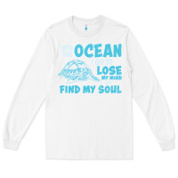 White into the ocean i go to find my soul Long Sleeve Tee - linhVisuals