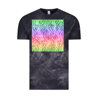 Cloud Black watercolor rainbow tiger seamless pattern Vintage Tee - BundleAndBundleShop
