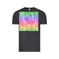 Vintage Black watercolor rainbow tiger seamless pattern Vintage Tee - BundleAndBundleShop