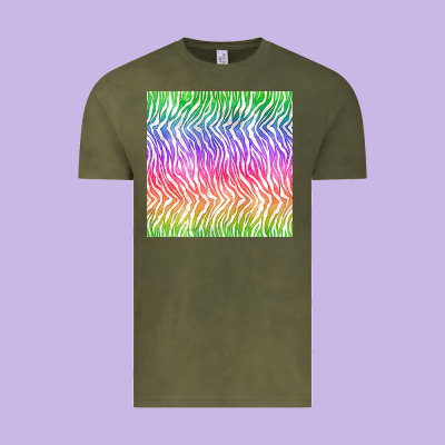 Watercolor Rainbow Tiger Seamless Pattern Vintage Tee Designed By Bundleandbundleshop