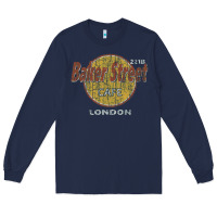 Navy baker street cafe 221b london   sherlock holmes fans Long Sleeve Tee - linhVisuals