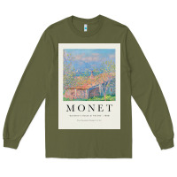 Army Green Claude Monet 1888 Long Sleeve Tee - linhVisuals