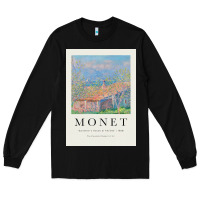 Black Claude Monet 1888 Long Sleeve Tee - linhVisuals