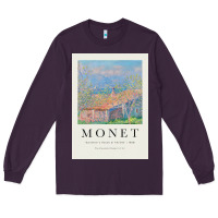 Plum Claude Monet 1888 Long Sleeve Tee - linhVisuals