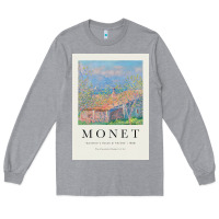 Heather Grey Claude Monet 1888 Long Sleeve Tee - linhVisuals