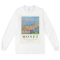 White Claude Monet 1888 Long Sleeve Tee - linhVisuals