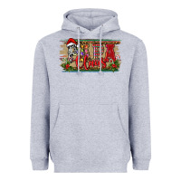 Heather Grey Christmas Western Papa Claus Heavyweight Hoodie - RanaPortraitStore