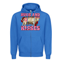 True Royal hugs and kisses charolais bull Zipper Hoodie - RanaPortraitStore