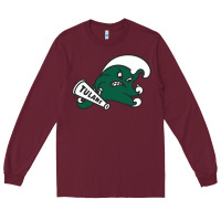 Burgundy tulane green wave Long Sleeve Tee - linhVisuals