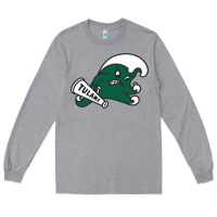 Heather Grey tulane green wave Long Sleeve Tee - linhVisuals