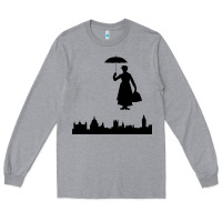 Heather Grey marry poppins Long Sleeve Tee - linhVisuals