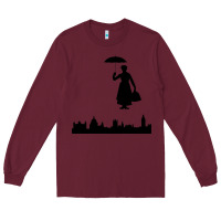 Burgundy marry poppins Long Sleeve Tee - linhVisuals