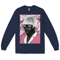 Navy tyler the creator 2 Long Sleeve Tee - linhVisuals