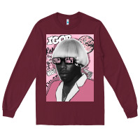 Burgundy tyler the creator 2 Long Sleeve Tee - linhVisuals