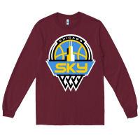 Burgundy chicago women sport Long Sleeve Tee - linhVisuals