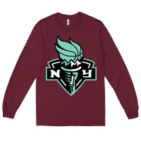 Burgundy new york women sport Long Sleeve Tee - linhVisuals