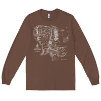 Chestnut middle earth map [tb] Long Sleeve Tee - linhVisuals