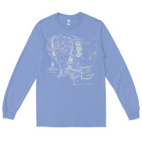 Colony Blue middle earth map [tb] Long Sleeve Tee - linhVisuals