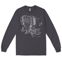 Smoke middle earth map [tb] Long Sleeve Tee - linhVisuals