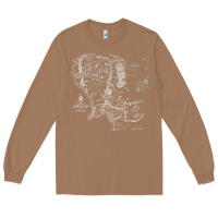 Toasted Coconut middle earth map [tb] Long Sleeve Tee - linhVisuals