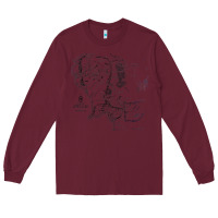 Burgundy middle earth map [tw] Long Sleeve Tee - linhVisuals