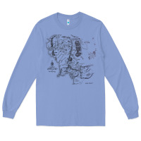 Colony Blue middle earth map [tw] Long Sleeve Tee - linhVisuals