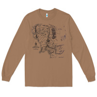 Toasted Coconut middle earth map [tw] Long Sleeve Tee - linhVisuals