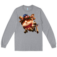 Heather Grey league of legends teemo Long Sleeve Tee - linhVisuals