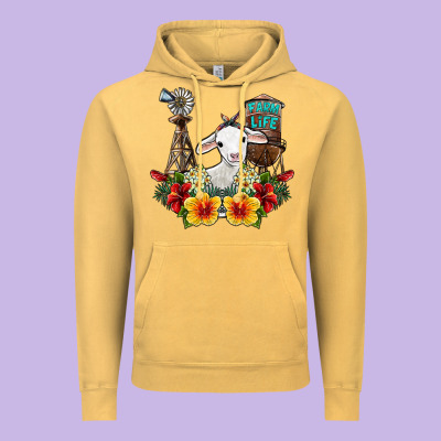 Farm Life Sheep Vintage Hoodie Designed By Sublimationcraftshop