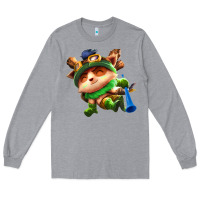 Heather Grey league of legends teemo Long Sleeve Tee - linhVisuals