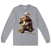 Heather Grey league of legends teemo Long Sleeve Tee - linhVisuals