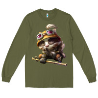 Army Green league of legends teemo Long Sleeve Tee - linhVisuals