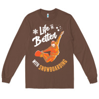 Chestnut snowboard t  shirt snowboarding i snowboarder i winter sports t  shirt Long Sleeve Tee - linhVisuals