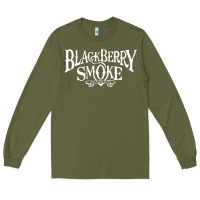 Army Green blackberry smoke Long Sleeve Tee - linhVisuals