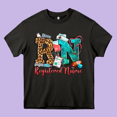 Registered Nurse Heavy Core Tee Designed By Oliviacreatesart