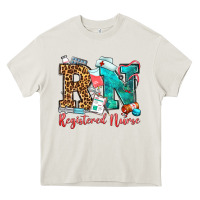 Cream registered nurse Heavy Core Tee - OliviaCreatesArt