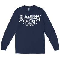 Navy blackberry smoke Long Sleeve Tee - linhVisuals