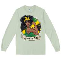 Matcha jamaican black woman t shirt jamaica afro girl pride Long Sleeve Tee - linhVisuals