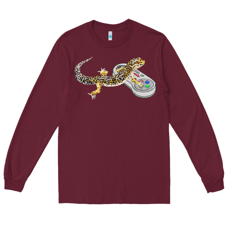 Leopard Gecko Playing Video Game Lizard & Reptiles Gamers T Shirt Long Sleeve Tee by linhVisuals | Teevron