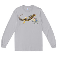 Moon Dust leopard gecko playing video game lizard & reptiles gamers t shirt Long Sleeve Tee - linhVisuals