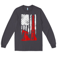 Smoke oilfield shirt   us flag oil rig shirt Long Sleeve Tee - linhVisuals