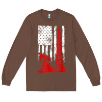 Chestnut oilfield shirt   us flag oil rig shirt Long Sleeve Tee - linhVisuals