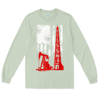 Matcha oilfield shirt   us flag oil rig shirt Long Sleeve Tee - linhVisuals