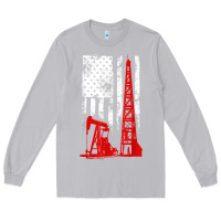Moon Dust oilfield shirt   us flag oil rig shirt Long Sleeve Tee - linhVisuals