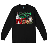 Black Christmas Vibes Long Sleeve Tee - CowhideDigitalArt