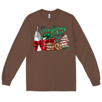 Chestnut Christmas Vibes Long Sleeve Tee - CowhideDigitalArt