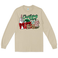 Mushroom Christmas Vibes Long Sleeve Tee - CowhideDigitalArt