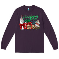 Plum Christmas Vibes Long Sleeve Tee - CowhideDigitalArt