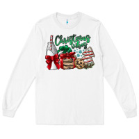 White Christmas Vibes Long Sleeve Tee - CowhideDigitalArt